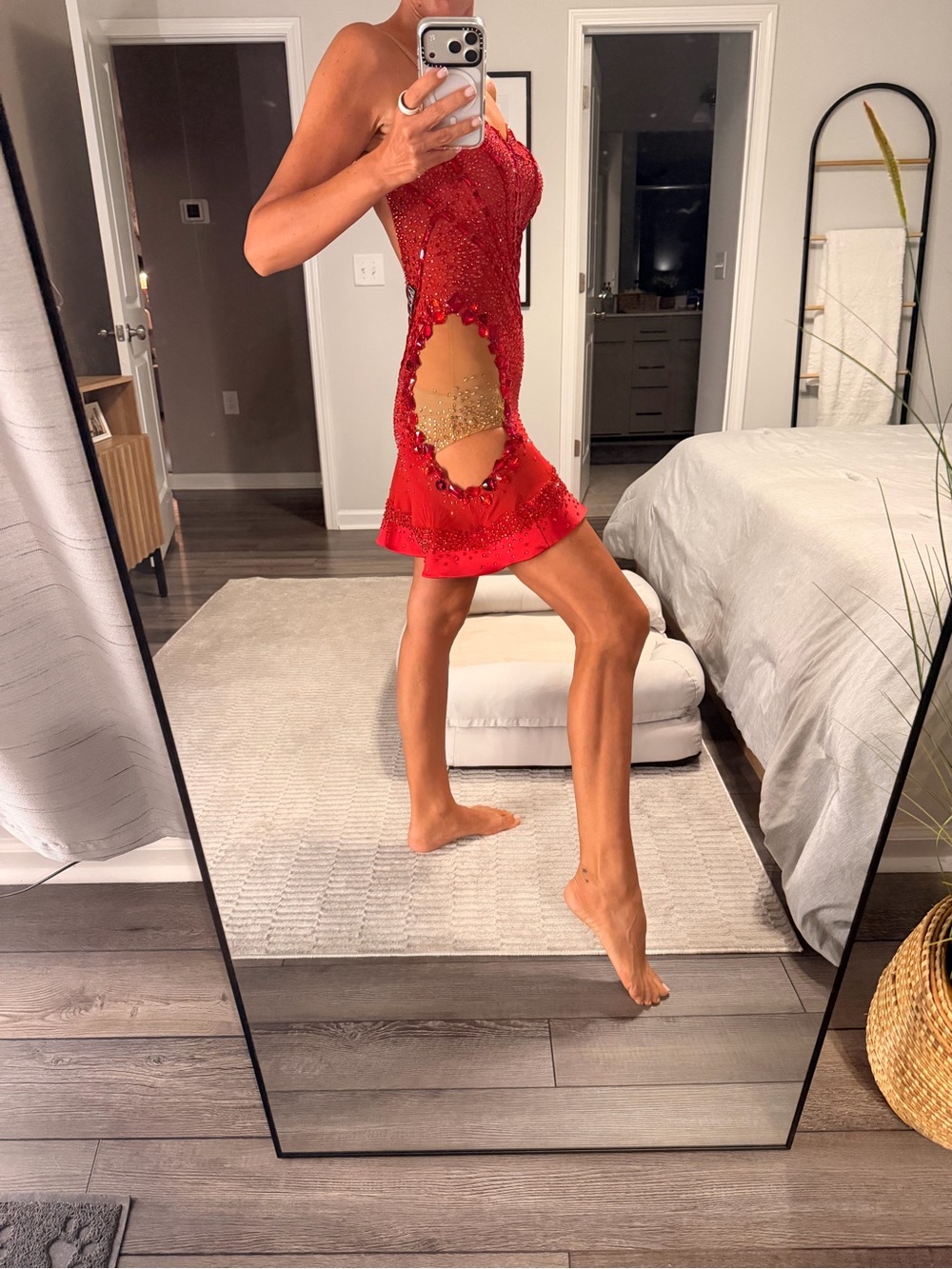 Red Latin dance dress - Picture 6 of 8